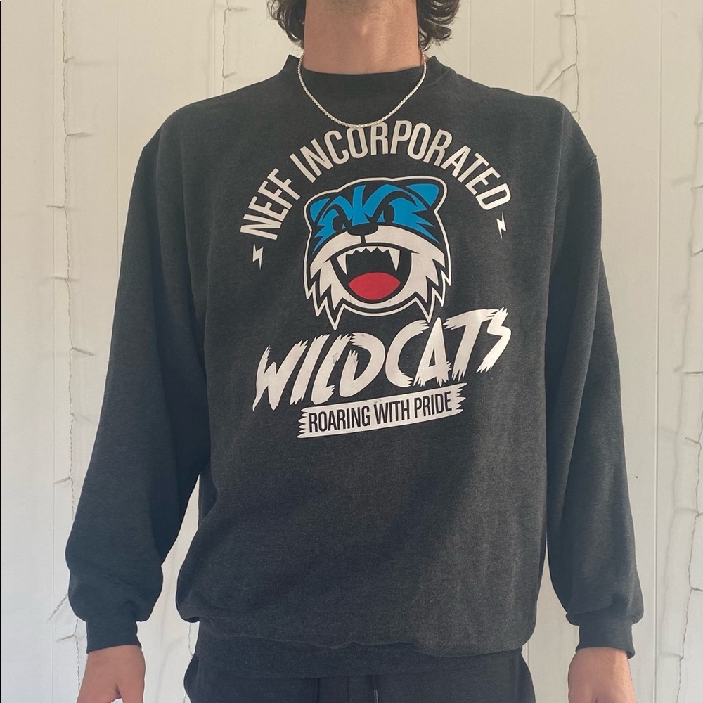 Neff crewneck. Russel athletic